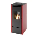 Belüfteter Pelletofen PUNTO FUOCO Edda 11 kW, rot