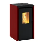 Belüfteter Pelletofen INVICTA Bassano 4,2 kW, Bordeaux
